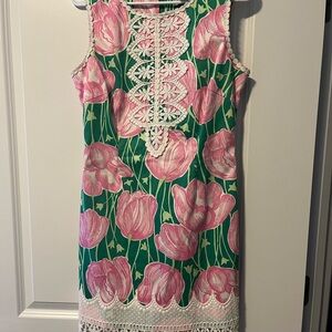 Lilly Pulitzer Pink and Green Floral Dress